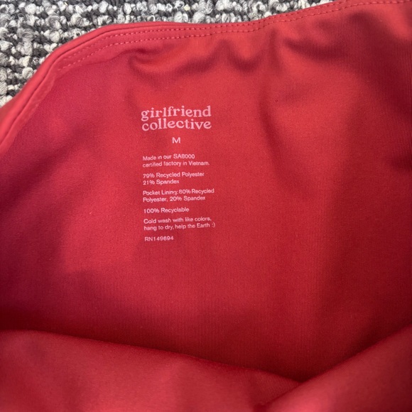 Girlfriend Collective Pocket Leggings Red - Picture 4 of 7